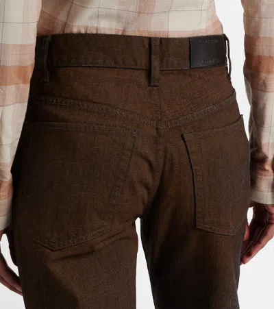 Calvin Klein Collection 02 Straight Jeans In Brown