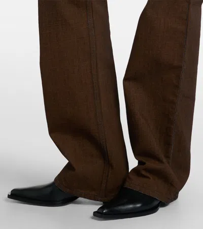 Calvin Klein Collection 02 Straight Jeans In Brown