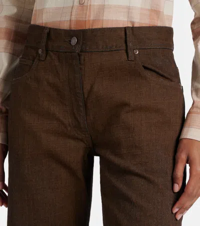 Calvin Klein Collection 02 Straight Jeans In Brown