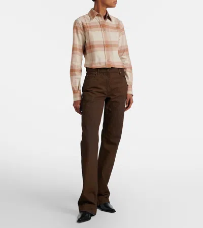 Calvin Klein Collection 02 Straight Jeans In Brown