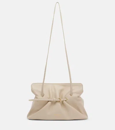 Prada Dada Small Leather Shoulder Bag In Neutral