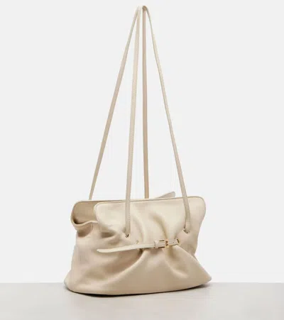 Prada Dada Small Leather Shoulder Bag In Neutral