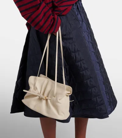 Prada Dada Small Leather Shoulder Bag In Neutral