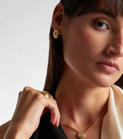 Pamela Zamore Noa Taper 18kt Gold Earrings In Gold