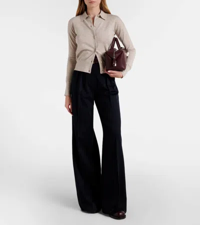Max Mara Medeola Wool-blend Cardigan In Neutral