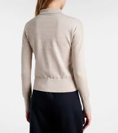 Max Mara Medeola Wool-blend Cardigan In Neutral
