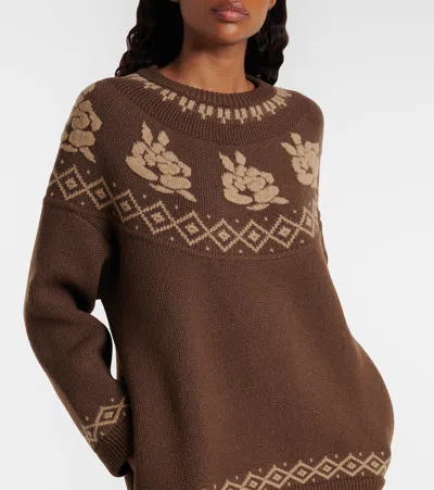 Magda Butrym Wool Sweater In Brown