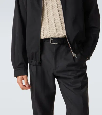 Tod's Braided Suede Belt In Black