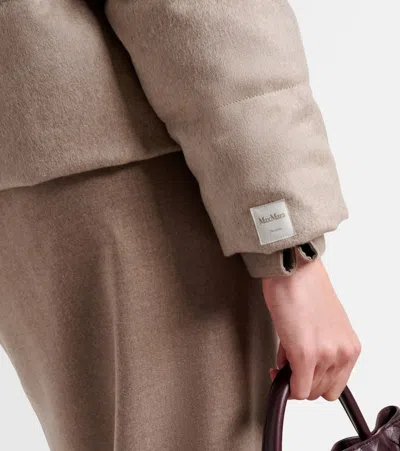 Max Mara The Cube Destino Cashmere Down Jacket In Neutral
