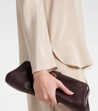 Max Mara Mitico Silk-blend Blouse In Neutral