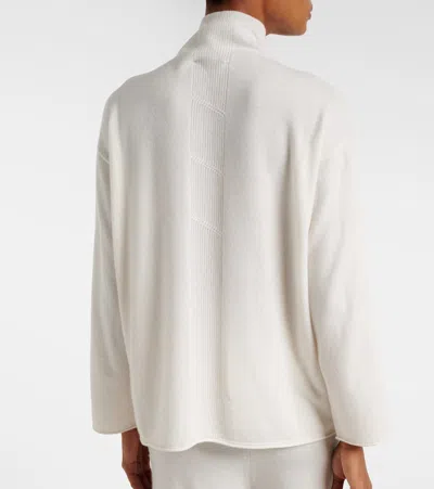 Max Mara Mantide Cashmere Turtleneck Sweater In White