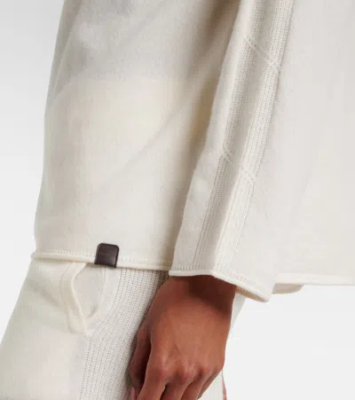 Max Mara Mantide Cashmere Turtleneck Sweater In White