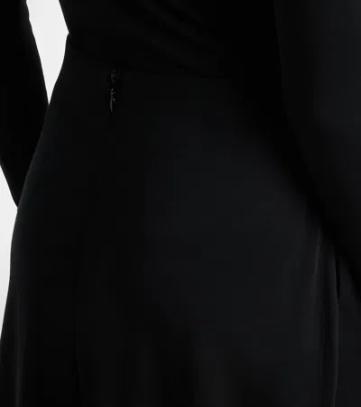 Max Mara Stilla Wool Interlock Long Skirt Skirts Black In Black