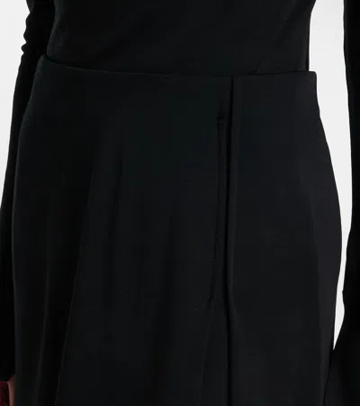 Max Mara Stilla Wool Interlock Long Skirt Skirts Black In Black