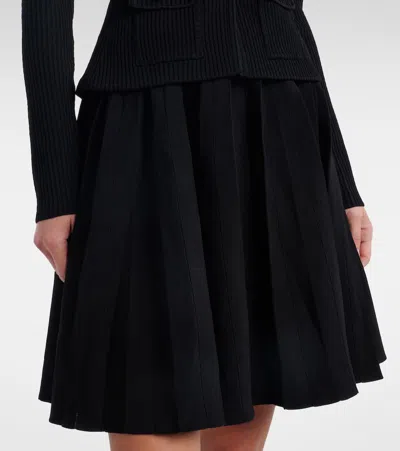 Self-portrait Womens Self Portrait Tailored Long-sleeves Knitted Mini Dress In Black