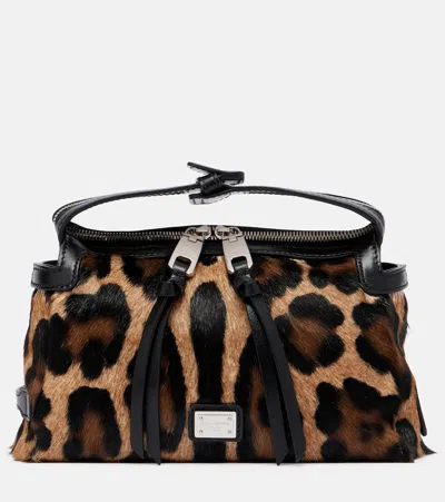 Dolce & Gabbana Vittoria Leopard-print Calf Hair Tote Bag In Multi