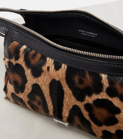 Dolce & Gabbana Vittoria Leopard-print Calf Hair Tote Bag In Multi