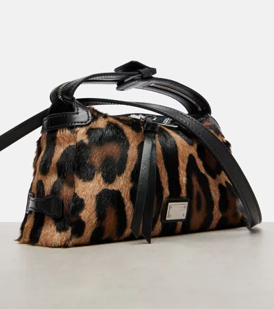 Dolce & Gabbana Vittoria Leopard-print Calf Hair Tote Bag In Multi