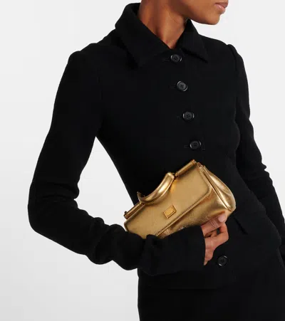 Dolce & Gabbana My Sicily Metallic Leather Tote Bag In Gold