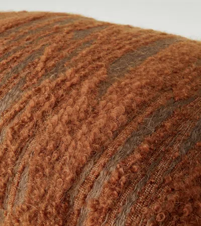 The House Of Lyria Abibo Mohair-blend Cushion In Brown