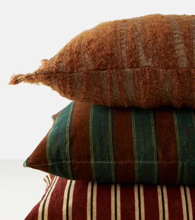 The House Of Lyria Abibo Mohair-blend Cushion In Brown
