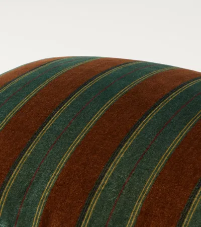 The House Of Lyria Gigliola Striped Cotton And Linen Cushion In Multi