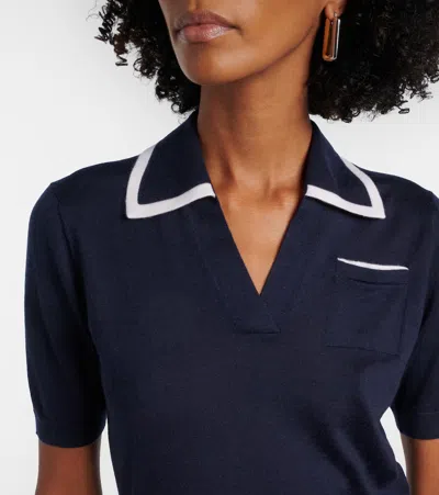 Ralph Lauren Cashmere Polo Sweater In Blue