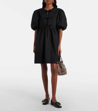 Ganni Bucket Pouch With Leopard Print In Animal Print