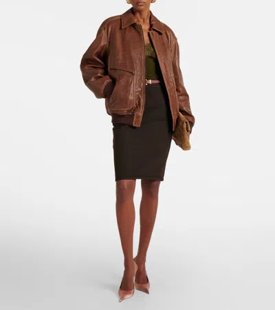 Saint Laurent Deroche 110 Crêpe Satin Slingback Pumps In Pink