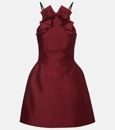 Shushu-tong Bow-detail Minidress In Burgundy