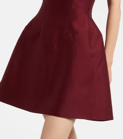 Shushu-tong Bow-detail Minidress In Burgundy