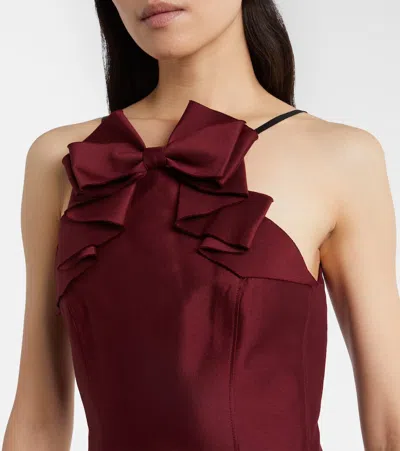 Shushu-tong Bow-detail Minidress In Burgundy