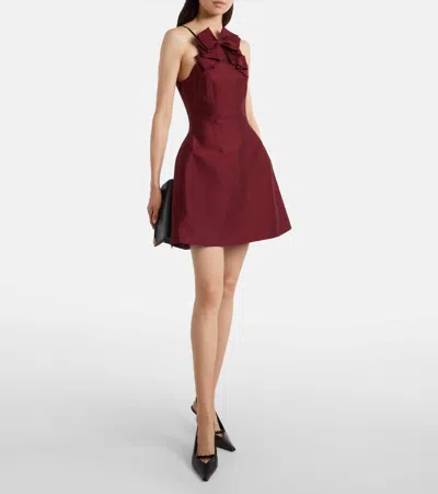 Shushu-tong Bow-detail Minidress In Burgundy