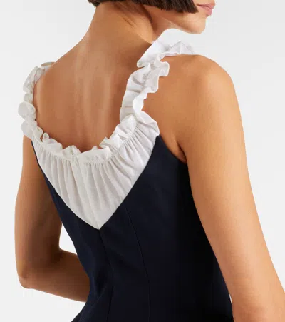 Shushu-tong Ruffled Wool And Silk Minidress In Black