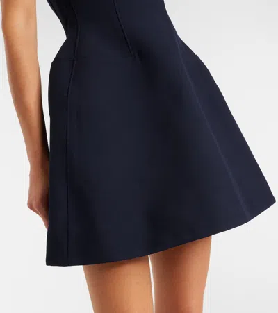 Shushu-tong Ruffled Wool And Silk Minidress In Black