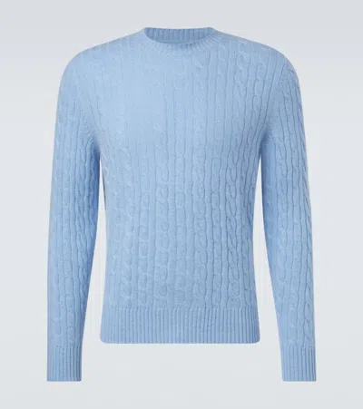 Arch4 Cable-knit Cashmere Sweater In Blue
