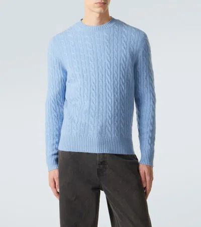 Arch4 Cable-knit Cashmere Sweater In Blue