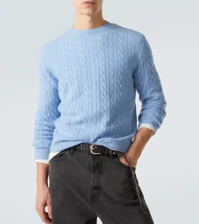 Arch4 Cable-knit Cashmere Sweater In Blue