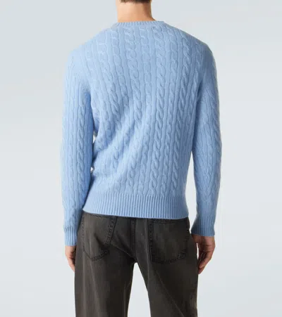 Arch4 Cable-knit Cashmere Sweater In Blue