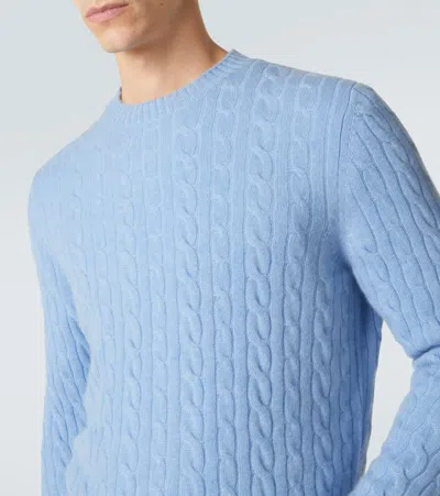 Arch4 Cable-knit Cashmere Sweater In Blue