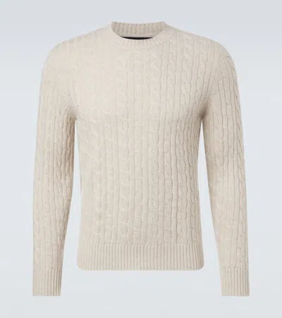 Arch4 Cable-knit Cashmere Sweater In Neutral
