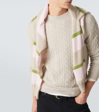 Arch4 Cable-knit Cashmere Sweater In Neutral