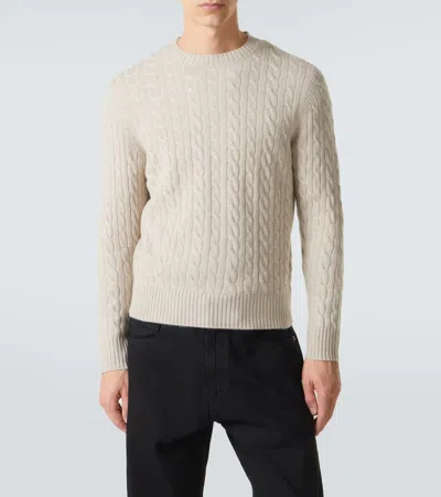 Arch4 Cable-knit Cashmere Sweater In Neutral