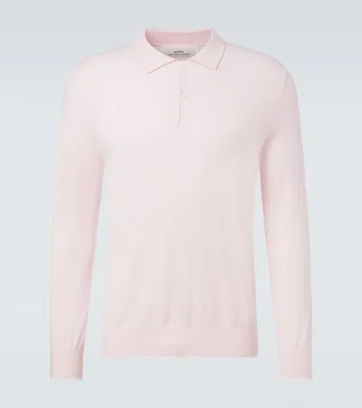 Arch4 Cashmere Polo Sweater In Pink