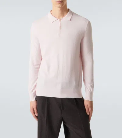 Arch4 Cashmere Polo Sweater In Pink