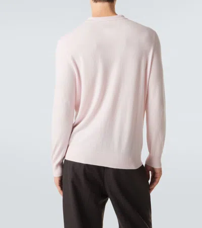 Arch4 Cashmere Polo Sweater In Pink
