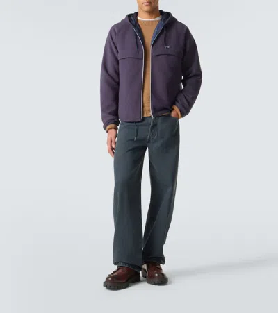 Prada Hooded Jacket In Purple