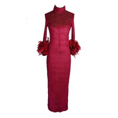 Jennafer Grace Women's Red Catroux Dress In Crimson Night In Burgundy