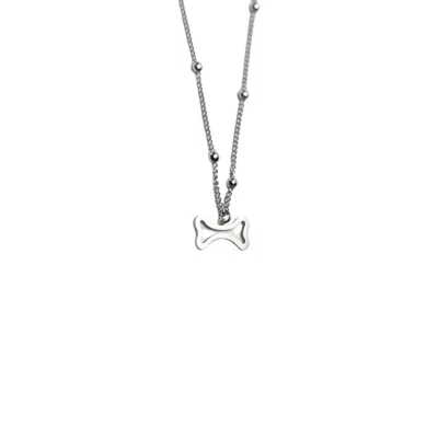 Iskra Women's Bone Necklace - Silver In Silver