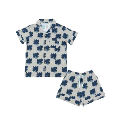 House Of Murphy Women's Neutrals / Blue Blue Moss Tree Bamboo Pajamas In Multi